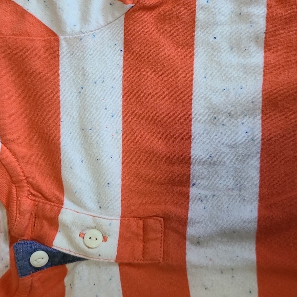 2T GAP Kids Orange and Speckled Stripe Shirt - Picture 2 of 2